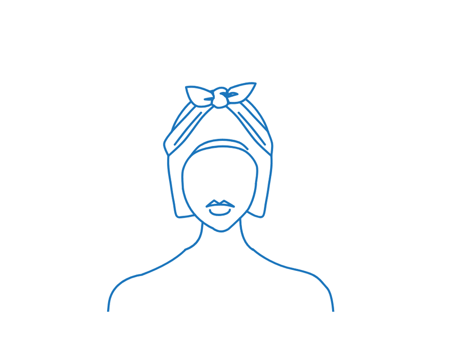 Bandana: Front Bow Turban, finished