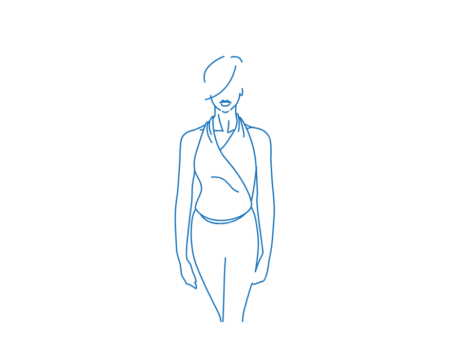 Body Wrap: Crossover Halter Top, finished