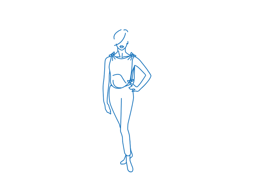 Body Wrap: Shoulder-Knot Tunic Top, finished