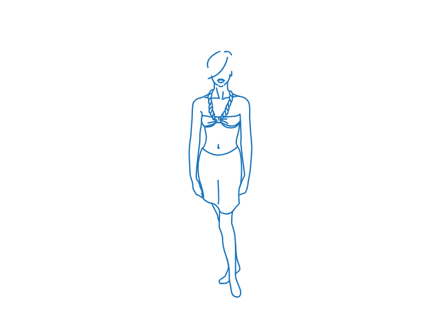 Body Wrap: Twisted Halter Bikini Top, finished