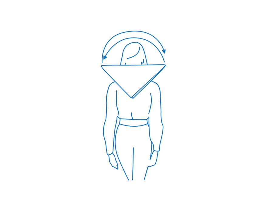 Scarf: Triangle Wrapped Collar, finished