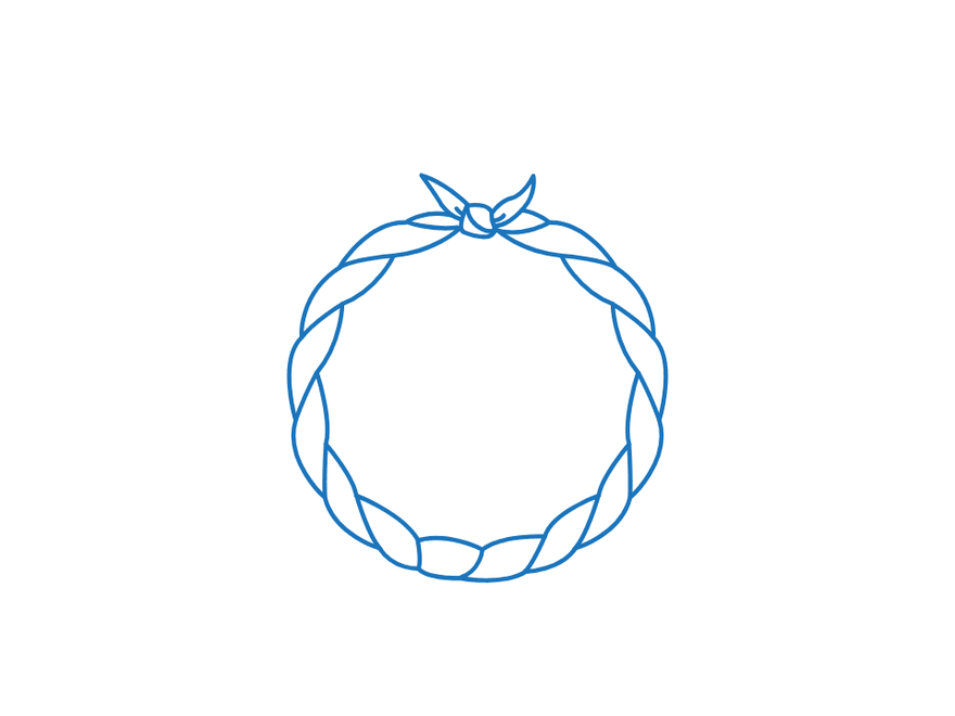 Wreath Wrap: Spiral Band, finished