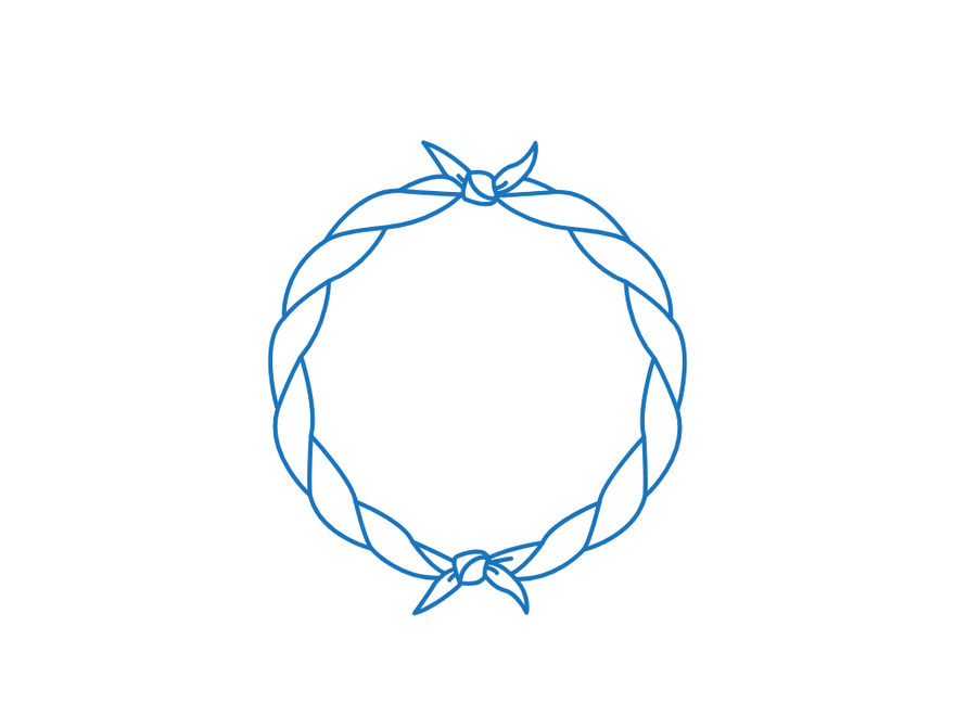 Wreath Wrap: Two Knots, finished