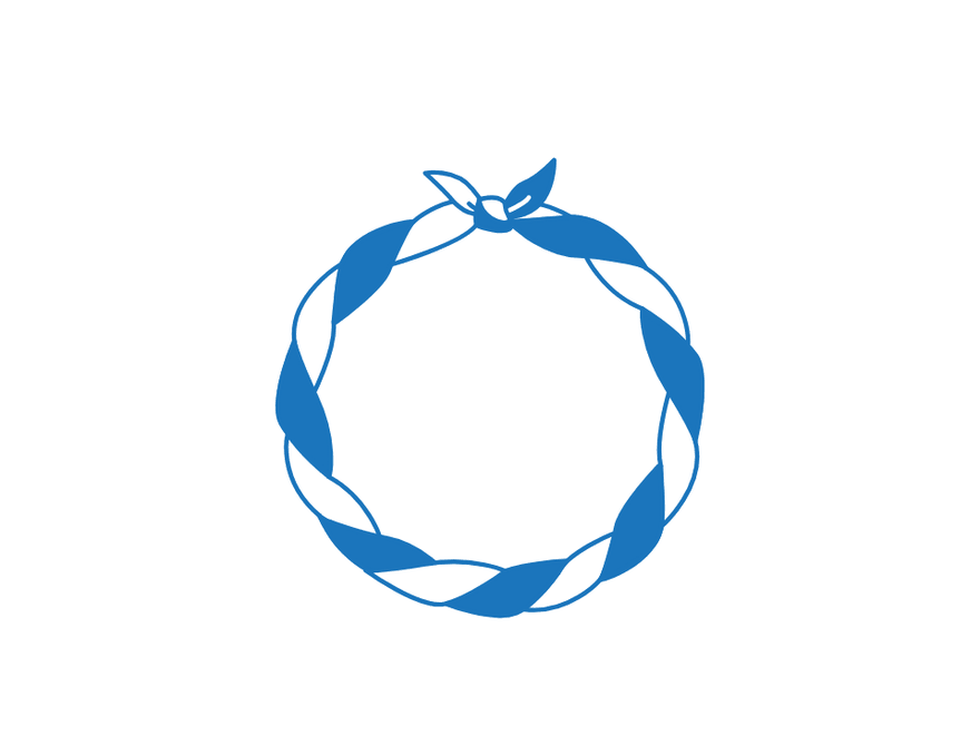 Wreath Wrap: Two-Tone Spiral, finished